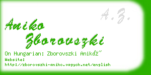 aniko zborovszki business card